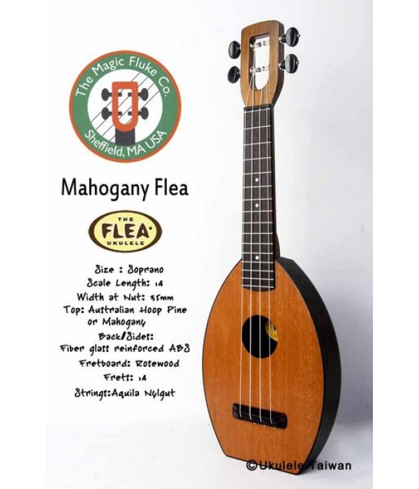 【台灣烏克麗麗 專門店】Flea 瘋狂跳蚤全面侵台! Mahogany Flea ukulele 21吋 美國原廠製造 (附琴袋+調音器+教材)